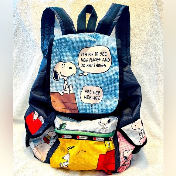 Lesportsac Snoopy Backpack Rare Find Limited Edition...